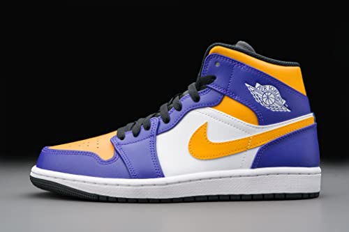 Jordan Mens Air 1 Mid DQ8426 517 Lakers - Size4