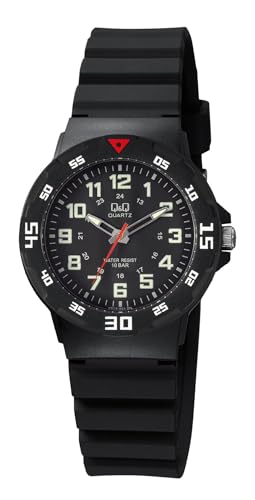 Image of Q&Q Women's Fibre Strap Analog Watch (Black Dial) - 100M Water Resistant, Lightweight Casual Wrist Watch - VR19J001Y