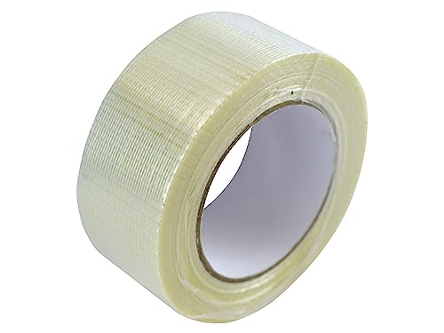 Faithfull FAITAPECROSS Reinforced Crossweave Tape 50mm x 50M, Opaque - Image 2