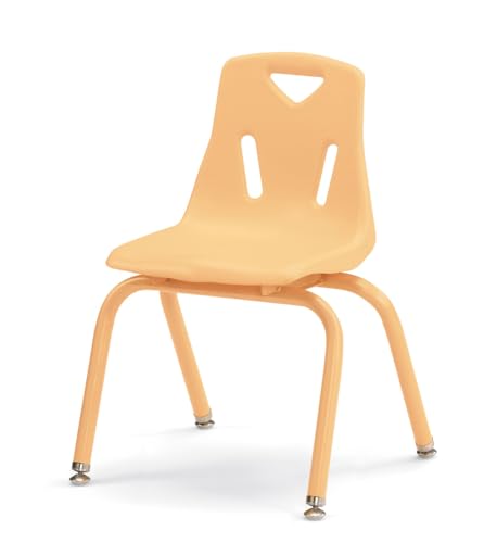 Image of Berries Jonti-Craft 8124JC1251 Stacking Chair with Powder-Coated Legs, 14 inch Height, Camel