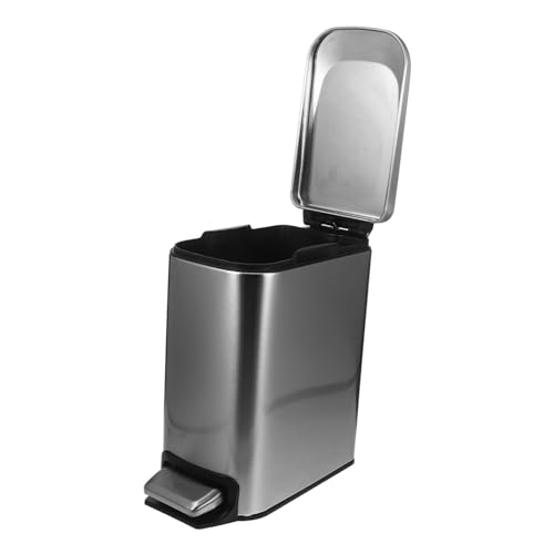 Bote de basura para baño GARVALON con tapa y pedal miniatura 6