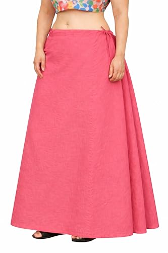 Image of CITIX Pure Cotton Petticoat for Woman Saree | Adujastable Drawstring Waist
