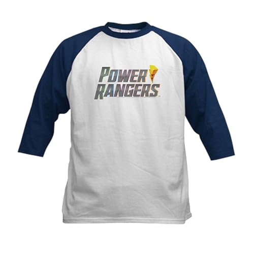 CafePress Power Rangers Stacked Logo Kids Baseball T Shirt Kids Cotton Baseball Jersey, 3/4 Raglan Sleeve Shirt
