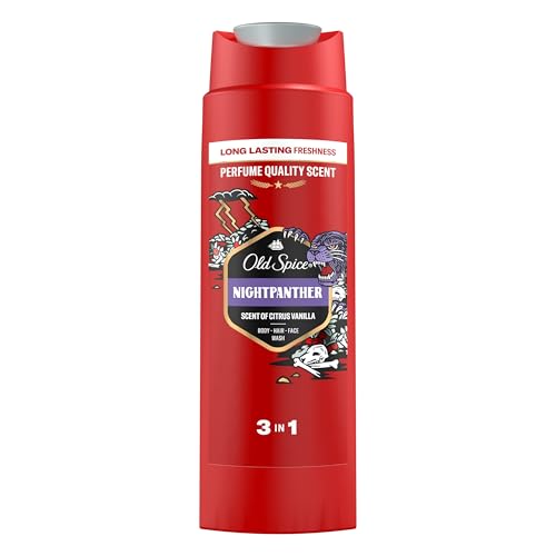 Old Spice Old Spice Night Panther Men's 3-In-1 Wash, Shower Gel & Shampoo 400ml – Image 2