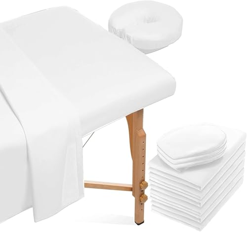 6-teiliges Mikrofaser-Massageliegen-Set, Schönheitsmassagebettbezug, inklusive Massageliegenbezug, Spannbettlaken, Gesichtsauflagenbezug für Schönheitssalon Spa