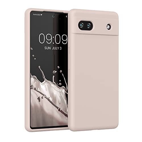 kwmobile Case Compatible with Google Pixel 6a Case - TPU Silicone Phone Cover with Soft Finish - Coconut Swirl
