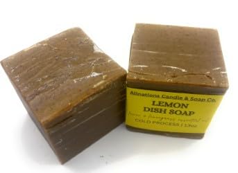 Allnations Soap Co - The Squeezed Lemon | Handmade All Natural Solid Block Dish Soap with Pure Essential Oil & Real Zest, 13oz Vegan Bar image 3