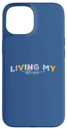 Living My Bliss, Bright Pastel Lettering Inspirational Grap X}zP[X iPhone 15 p