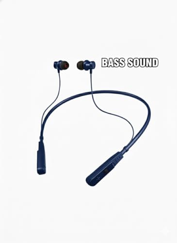 Image of Wireless Neckband Bluetooth Earphones 40 Hrs Playtime with Mic | Type-C Fast Charging, Deep Bass, Magnetic Earbuds, in-Ear Headphones for All