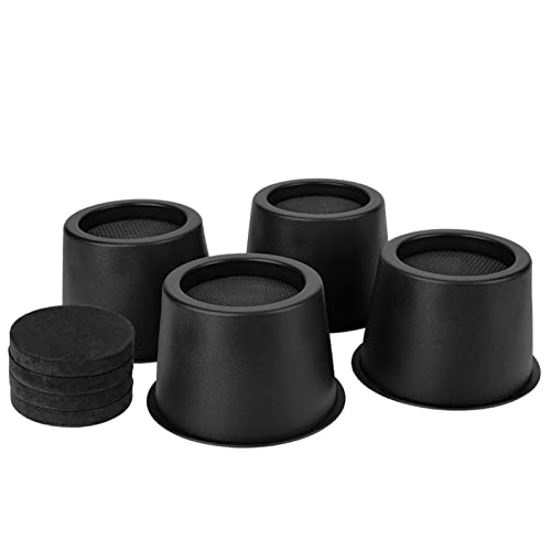 BTSD-home Round Bed Risers 3 inch Heavy Duty Furniture Risers Table Chair Risers Lift 10000 Pounds Rise up 2.5 inch Set of 4 Pieces (Black)