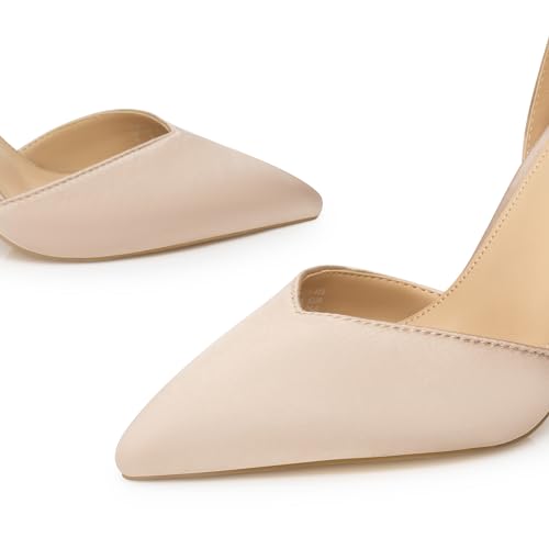 Trary Heels for Women Closed Pointed Toe Heels Women's Pumps Stiletto High Shoes with Bow Knot Comfortable Ankle Strap Office Party Wedding Dress Shoes 3.74" Heel3