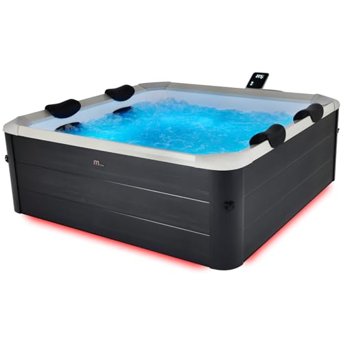 Spa Rigide connecté carré 180 cm MSPA Oslo Aero Plus – Spa 6 Places – Jets air et Eau – Lot de 8 filtres Inclus