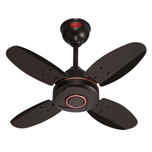 Image of High-Speed Ceiling Fan 24inch (600mm) 2 YEAR WARRANTY 4 Blade Anti-Dust Ceiling Fan Suitable for Kitchen, Veranda, Balcony, Small Room, office. (SMOKE BROWN /SH24)