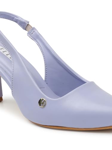 Image of ELLE Women Stylish and elegant Slingback Kitten Heel Mule Sandal