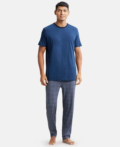 Image of Jockey IM03 Men Tencel Micro Modal Cotton Elastane Stretch Regular Fit Pyjama with Side Pockets (Colors & Prints May Vary)