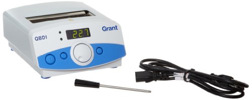 Grant Instruments QBD1L Precision Digital Dry Block Heating System, Holds One Interchangeable Sample Block, Ambient +5 to 130 Degrees Celsius, 120 V