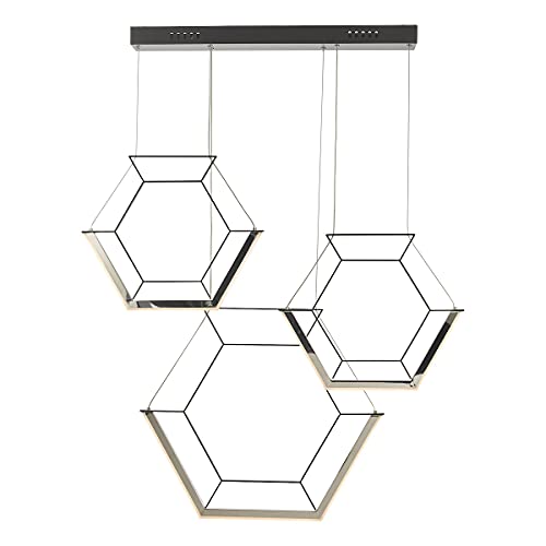 DAR HEXAGON - Hexagon Cluster Pendelleuchte Schwarze LED, 3x LED