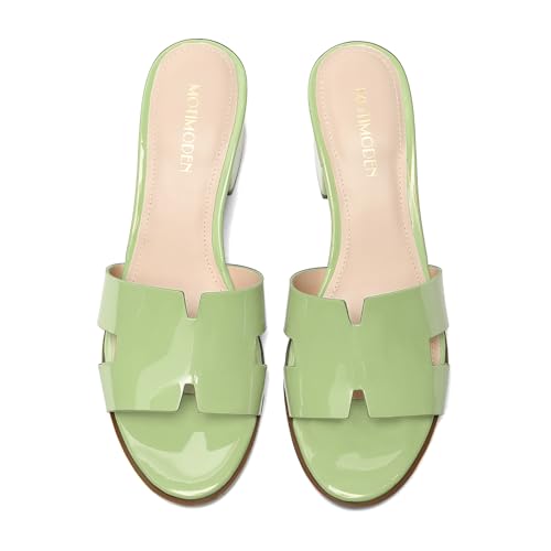 Image of Women's Chunky Open Toe Low Block Heels Kitten Dressy Heels for Women Low Heel Sandals for Women Summer Comfy Heels