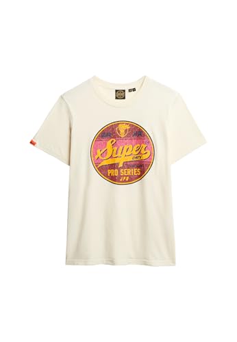 Superdry, T.Shirt Gasoline Graphic Relaxed tee, M1012136A, Dusty White, L, Hombre