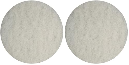 Image of BISSELL BigGreen Commercial 437.051BG Polish Pad for BGEM9000 Easy Motion Floor Machine, 12 inch, White (Pack of 2)