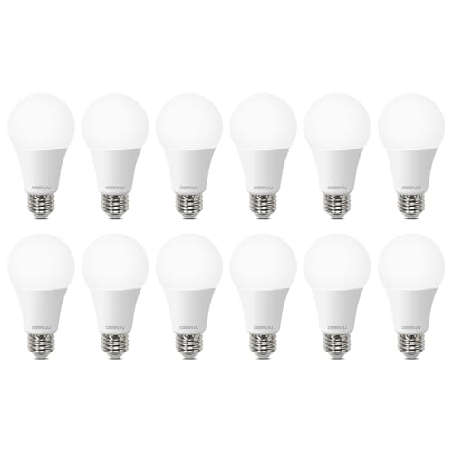 Image of A19 LED Light Bulbs, 100 Watt Soft Light Bulbs, E26 Standard Base, Non-Dimmable, 13W Bright White LED Bulbs for Bedroom Living Room Home Office, 12 Pack