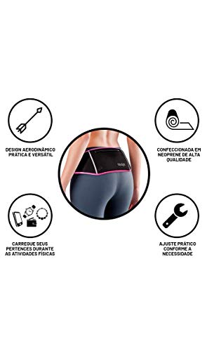 POCHETE TRIATHLON HIDROLIGHT - PRETO/ROSA Tamanho:G/GG