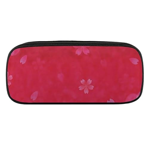 ペンケース 筆箱 大容量 軽量 赤いさくら 花 さくら 桜 花柄 筆入れ ふでばこ ペンポーチ 多機能 コンパクト シンプル おしゃれ 中小学生 高校生 女の子 男の子