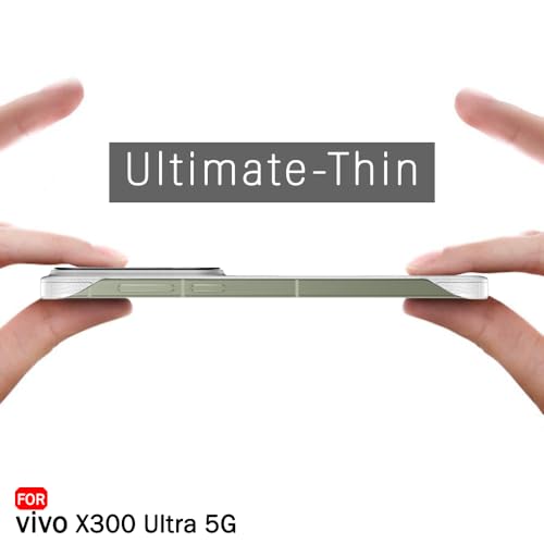 Image of TheGiftKart Hybrid Ultimate Slim Back Case Cover for Vivo X300 Ultra 5G | Lightweight Profile | Hard Back Case Cover for Vivo X300 Ultra 5G (PC & TPU, Metal Camera Ring, Leather Texture Finish, Grey)