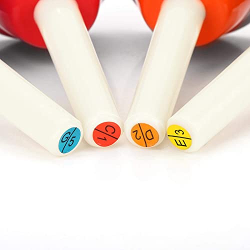 Music Handbells Metal Hand Bell 8-Note Hand Bell Set Children Musical Instrument Exquisite For Kid Gift For Resource Learning Center #TOP4