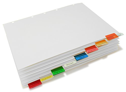 Wilson-Jones-54311-Single-Sided-Reinforced-Insertable-Index-Multicolor-8-Tab-Letter-Buff