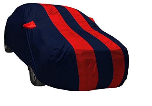 Image of Auto Hub Car Cover Compatible with Maruti A-Star with Weather Proof, Mirror Pocket, Triple Stitched, A-Star Car Cover- Navy-Red