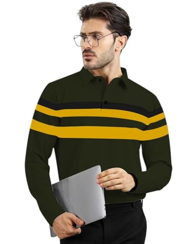 Image of AUSK Men Polo T-Shirt || Full Sleeves Polo T Shirts for Men || Mens T-Shirts