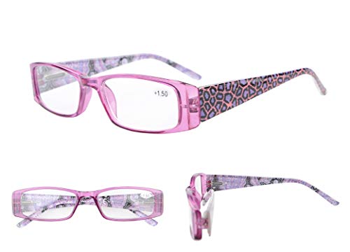 Image of Reading Glasses 5 Pairs Tiger Patterned Arms Readers for Women