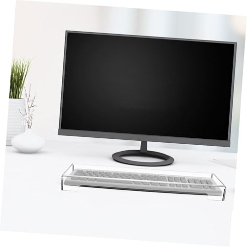 Funda de teclado acrílica transparente y resistente al polvo para oficina 4