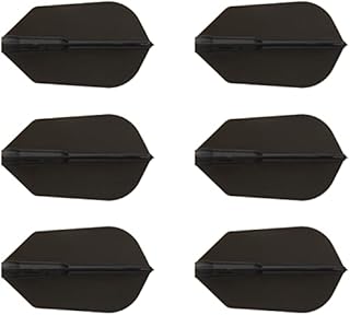 Cosmo Darts 6 Pack Fit Flight - Slim Dart Flight (Black)