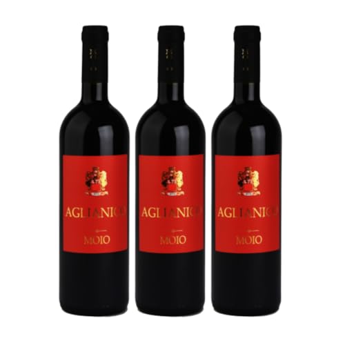 Aglianico Moio 75cl – Vino Rosso Italiano – Intenso, Strutturato e Avvolgente – Affinato in Legno – Eccellenza Campana Made in Italy – Vino da Carni, Formaggi e Occasioni Speciali (3 BT)