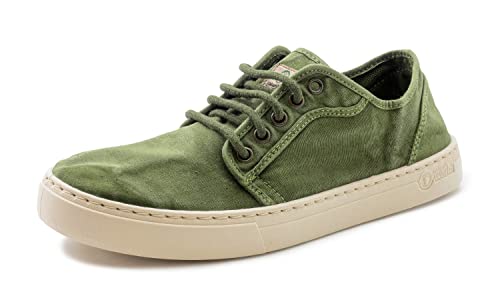 Natural World Eco - 6602E Men - Sneakers Men - Men's Footwear - 100% EcoFriendly - Made in Spain, khaki, 9.5 UK
