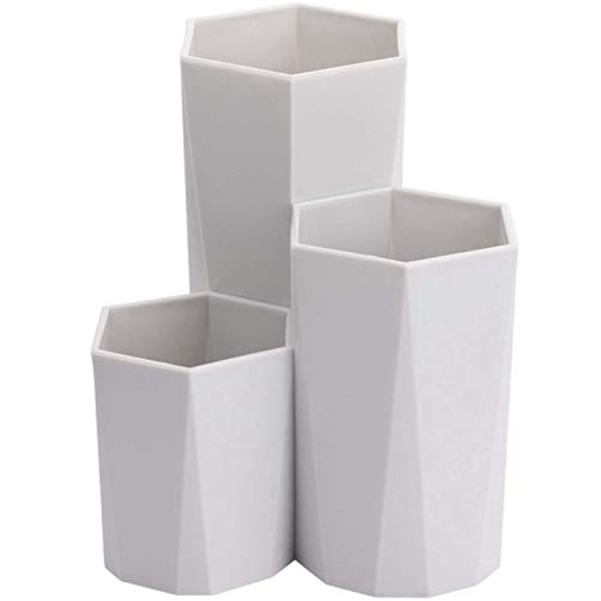 Simple 3-Slot Tabletop Makeup Brush Holder