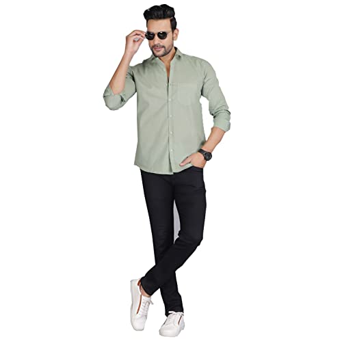 Image of Man Slim Fit Cotton Casual Shirt