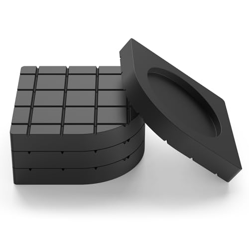 DEWEL Anti Vibration Pads for Washing Machine - 4pc - Anti Vibration Rubber Mats Provent Washer & Dryer Noise, Washing Machine Foot Pads with Bottom 3D Lattice Design, Washer & Dryer Pedestals