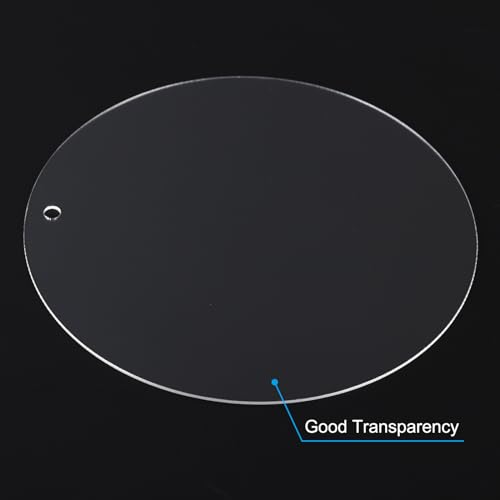 Círculos acrílicos transparentes redondos 5 pulg, 10 unidades miniatura 3
