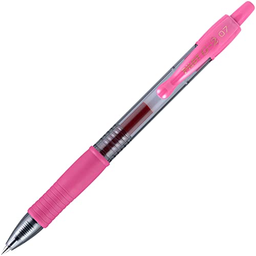 Pilot G2-7 Bolígrafo retráctil de gel rosa