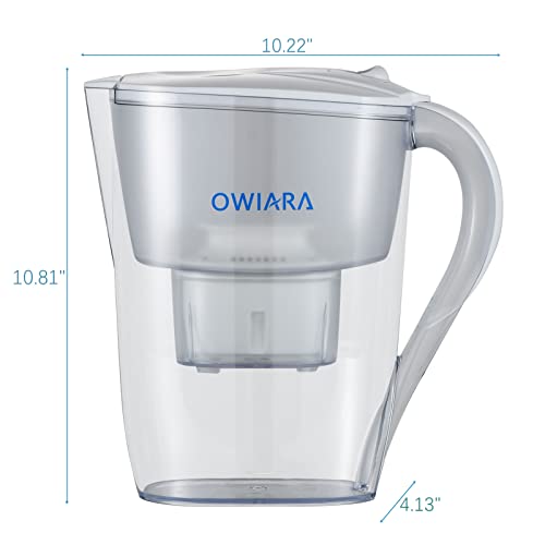 Owiara Water Filter Pitchers For Drinking Water With Activated Carbon Filter,10 Cup 150 Gallon Filter Water Pitcher, Bpa Free And Removes Fluoride, Chlorine, Lead, Pfas, Pfoa #TOP6