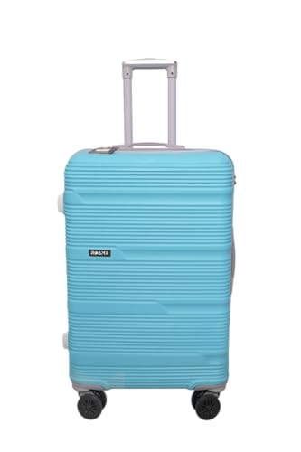 Image of ABS Hard Suitcase 66 cm Check in Luggage, Trolley Bag with Smooth 8 Wheel System Combination Lock and Strong Zipper | Carry On Travel Case for Air, Road and Weekend Trips | Teal