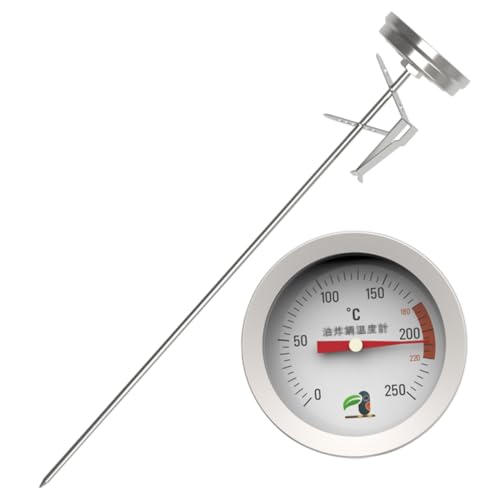 Unomor Thermometer Designed for Cooking Frying Candy Making Jam Syrup Thermometer Food Temperature Gauge Sugar- 30cm Probe Easy Clip Attachment