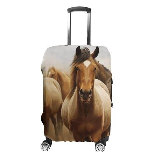 Travel Luggage Cover Elastic Suitcase Cover Many Horses Luggage Covers Luggages Protector Covers for Travel Anti-Scratch Luggages Decorative Cover for Adult XL