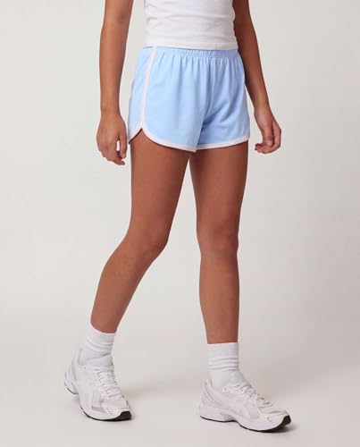 Image of Real Essentials 5 Pack: Girls' Dry-Fit Athletic Dolphin Shorts for Youth Kids Teens Running Gym Sports (Ages 4-16)