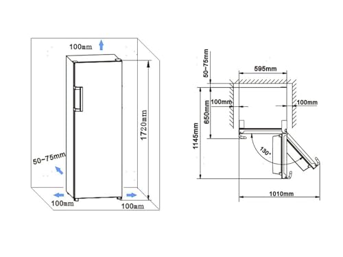 Réfrigérateur 1 Porte Hisense RL415N4AWC – 322 L, Froid Ventilé, Classe C - vue 8