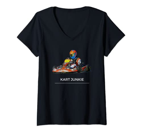 Mujer Go Karting Go Karting Go Kart Racing Driver Regalo Camiseta Cuello V