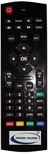 Image of Compatible Remote Control for Noble Skiodo Led Tv (If Your Old Remote is Exactly Same Then it Will Work, Please be Sure and Match Before Buy)